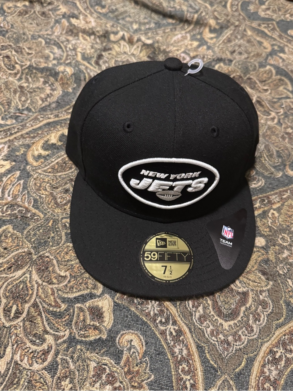 New New Era 59Fifty New York Jets Fitted Cap Size 7 1/2